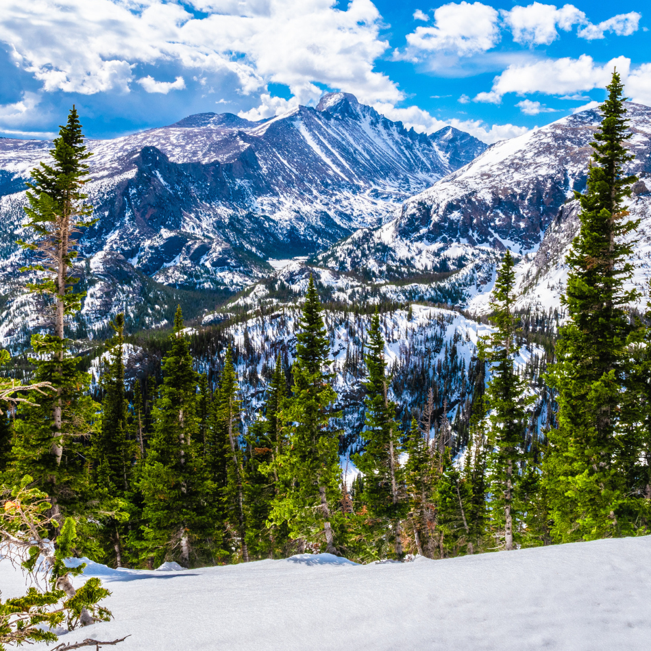 spring hike in rocky mountain national park from flattop mountain